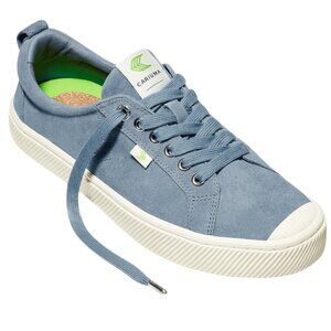 Cariuma Oca Low "Hairy" Suede Sneakers - Mirage Blue - 9
